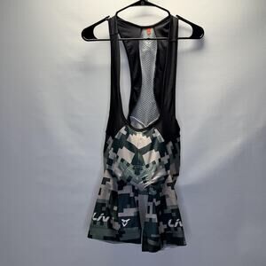 Liv Bib Shorts Womens Medium Green Digital Camo Padded Cycling USA Cuore